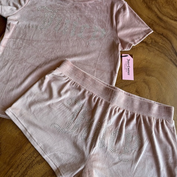 Juicy Couture Velour Pajama Set Coco Kiss - Picture 3 of 7